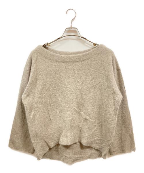 RIVE DROITE（リヴドロワ）RIVE DROITE (リヴドロワ) ヘアリーヤーンボートネックニット/リヴドロワ/RDZ10A2405A0002 ベージュ サイズ:Freeの古着・服飾アイテム