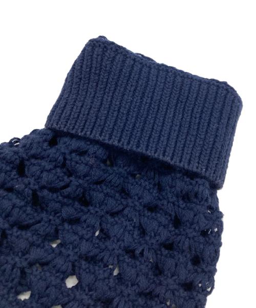 FUTURE ARCHIVE（フューチャー アーカイブ）FUTURE ARCHIVE (フューチャー アーカイブ) メッシュニットカーディガン ネイビー サイズ:Mの古着・服飾アイテム