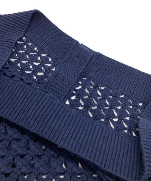 FUTURE ARCHIVE（フューチャー アーカイブ）FUTURE ARCHIVE (フューチャー アーカイブ) メッシュニットカーディガン ネイビー サイズ:Mの古着・服飾アイテム