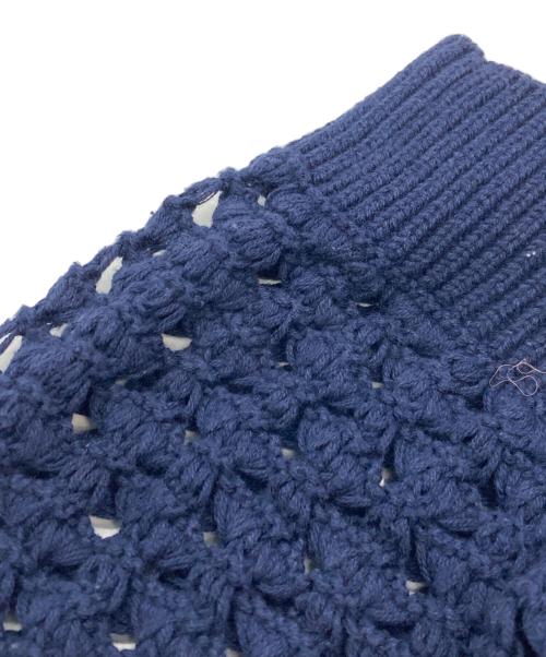 FUTURE ARCHIVE（フューチャー アーカイブ）FUTURE ARCHIVE (フューチャー アーカイブ) メッシュニットカーディガン ネイビー サイズ:Mの古着・服飾アイテム