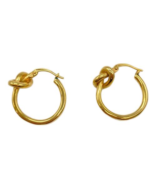 CELINE（セリーヌ）CELINE (セリーヌ) ノットスモールフープピアス/セリーヌ/2Pセット  ゴールドの古着・服飾アイテム