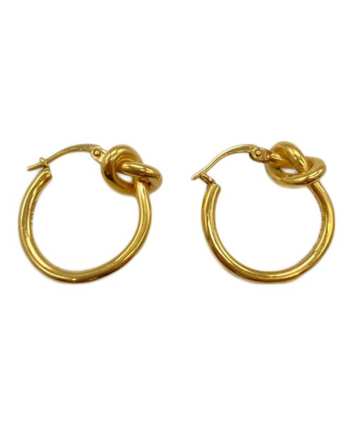 CELINE（セリーヌ）CELINE (セリーヌ) ノットスモールフープピアス/セリーヌ/2Pセット  ゴールドの古着・服飾アイテム