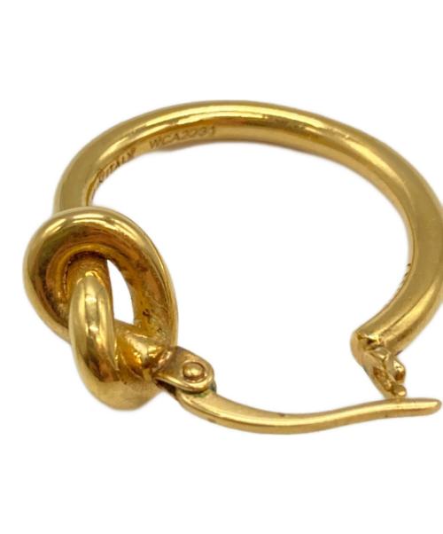 CELINE（セリーヌ）CELINE (セリーヌ) ノットスモールフープピアス/セリーヌ/2Pセット  ゴールドの古着・服飾アイテム