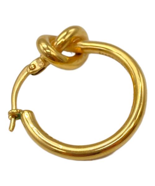 CELINE（セリーヌ）CELINE (セリーヌ) ノットスモールフープピアス/セリーヌ/2Pセット  ゴールドの古着・服飾アイテム