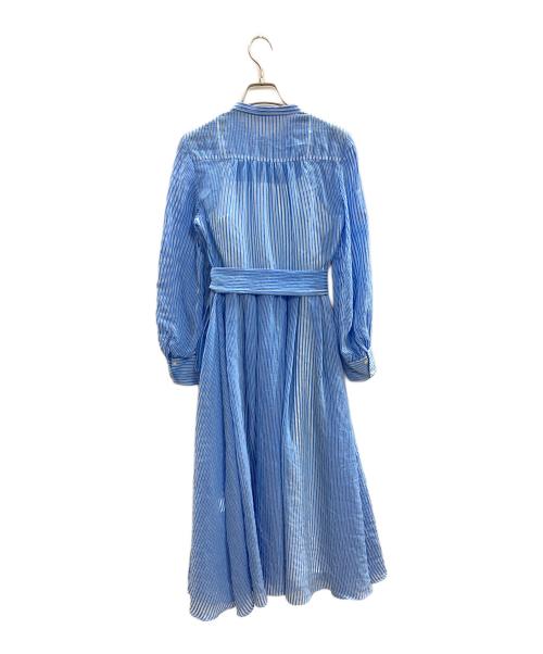 anuans（アニュアンス）anuans (アニュアンス) シアーストライプジャガードワンピース/アニュアンス/1524130055-0 ブルー サイズ:Sの古着・服飾アイテム