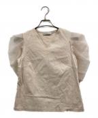 CELFORDセルフォード）の古着「シアーパワショルカットソー」｜ベージュ