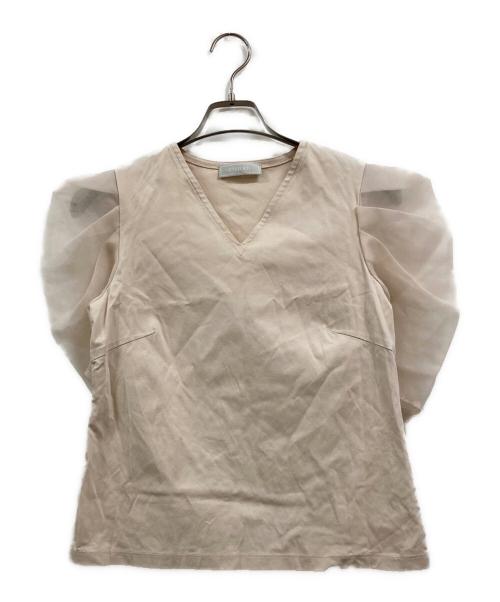 CELFORD（セルフォード）CELFORD (セルフォード) シアーパワショルカットソー ベージュ サイズ:36の古着・服飾アイテム