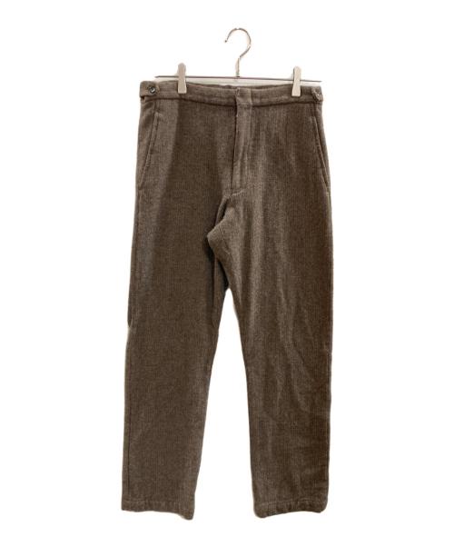 COMME des GARCONS HOMME PLUS（コムデギャルソンオムプリュス）COMME des GARCONS HOMME PLUS (コムデギャルソンオムプリュス) ヘリンボーンスラックス ブラウン サイズ:Mの古着・服飾アイテム