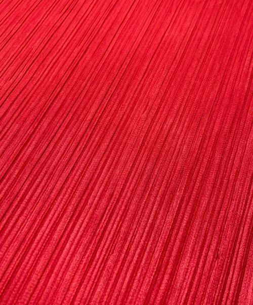 PLEATS PLEASE（プリーツプリーズ）PLEATS PLEASE (プリーツプリーズ) ハイネックプリーツノースリーブカットソー/プリーツプリーズ/PP04-JK603 レッド サイズ:3の古着・服飾アイテム