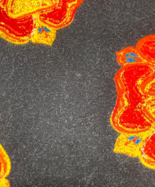 Vivienne Westwood ocean（ヴィヴィアンウエストウッドオーシャン）Vivienne Westwood ocean (ヴィヴィアンウエストウッドオーシャン) プリントTシャツ/ヴィヴィアンウエストウッドオーシャン ブラック×オレンジ サイズ:表記なしの古着・服飾アイテム