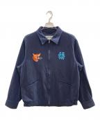 HOUSTONヒューストン）の古着「COTTON LINEN VIETNAM JACKET/ヒューストン/51477」｜ネイビー