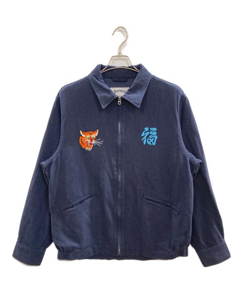 HOUSTON（ヒューストン）HOUSTON (ヒューストン) COTTON LINEN VIETNAM JACKET/ヒューストン/51477 ネイビー サイズ:XLの古着・服飾アイテム