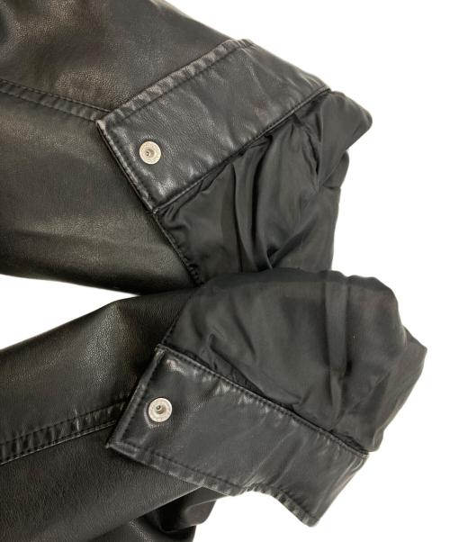 JUN RED（ジュン レッド）JUN RED (ジュン レッド) ダブルZIPシンセティックレザーブルゾン/ジュン レッド/ANL-75000-A ブラック サイズ:Sの古着・服飾アイテム