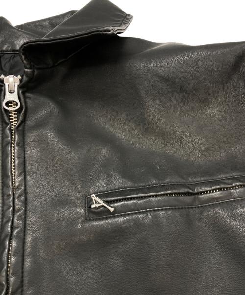 JUN RED（ジュン レッド）JUN RED (ジュン レッド) ダブルZIPシンセティックレザーブルゾン/ジュン レッド/ANL-75000-A ブラック サイズ:Sの古着・服飾アイテム