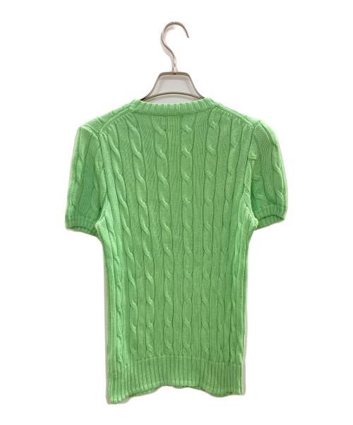 POLO RALPH LAUREN（ポロ・ラルフローレン）POLO RALPH LAUREN (ポロ・ラルフローレン) ケーブル半袖ニット/ポロ・ラルフローレン グリーン サイズ:Ｍの古着・服飾アイテム