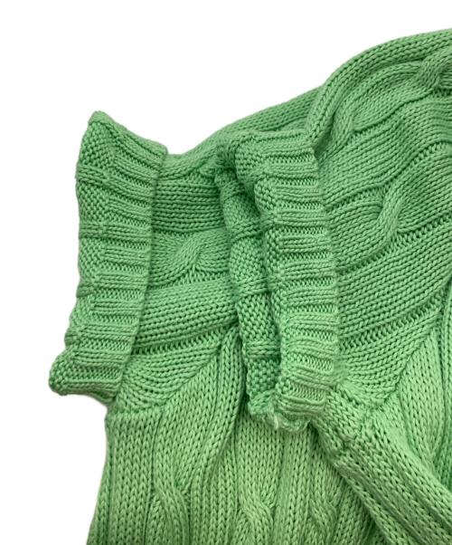 POLO RALPH LAUREN（ポロ・ラルフローレン）POLO RALPH LAUREN (ポロ・ラルフローレン) ケーブル半袖ニット/ポロ・ラルフローレン グリーン サイズ:Ｍの古着・服飾アイテム