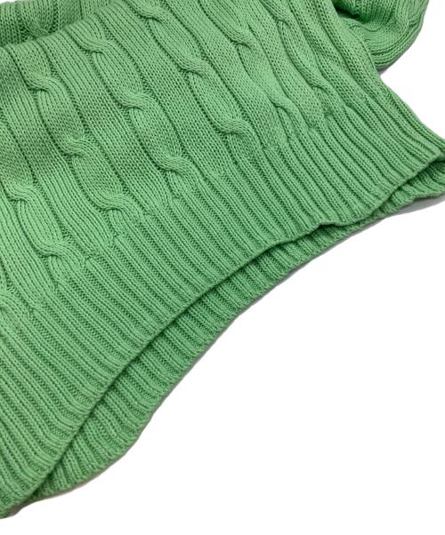 POLO RALPH LAUREN（ポロ・ラルフローレン）POLO RALPH LAUREN (ポロ・ラルフローレン) ケーブル半袖ニット/ポロ・ラルフローレン グリーン サイズ:Ｍの古着・服飾アイテム