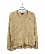 POLO RALPH LAURENポロ・ラルフローレン）の古着「ケーブルニット」｜ベージュ