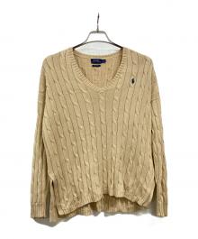 POLO RALPH LAUREN（ポロ・ラルフローレン）の古着「ケーブルニット」｜ベージュ
