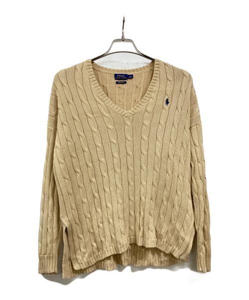 POLO RALPH LAUREN（ポロ・ラルフローレン）POLO RALPH LAUREN (ポロ・ラルフローレン) ケーブルニット ベージュ サイズ:Mの古着・服飾アイテム