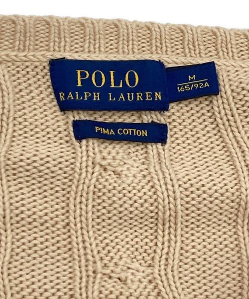 POLO RALPH LAUREN（ポロ・ラルフローレン）POLO RALPH LAUREN (ポロ・ラルフローレン) ケーブルニット ベージュ サイズ:Mの古着・服飾アイテム