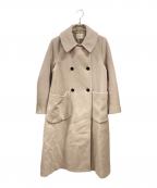 IENAイエナ）の古着「メルトンW前 Aラインコート」｜ピンクベージュ