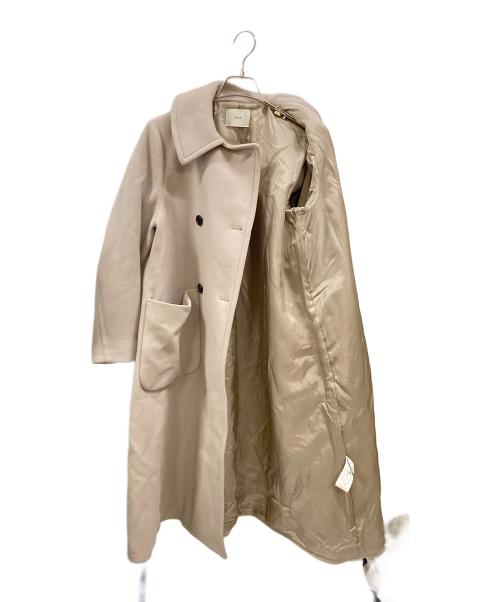 IENA（イエナ）IENA (イエナ) メルトンW前 Aラインコート ピンクベージュ サイズ:Sの古着・服飾アイテム