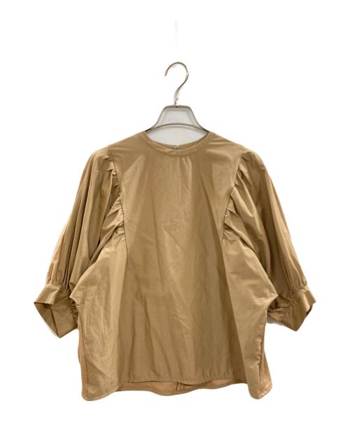 martinique（マルティニーク）martinique (マルティニーク) コンビパフスリーブプルオーバー ベージュ サイズ:Freeの古着・服飾アイテム