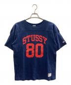 Champion×stussyチャンピオン×ステューシー）の古着「Tシャツ/チャンピオン/ステューシー/C8-B345/復刻ランタグ」｜ネイビー