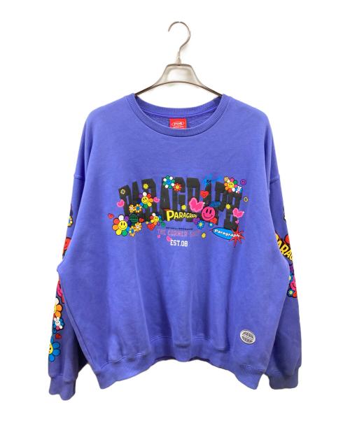 paragraph（パラグラフ）Paragraph (パラグラフ) 裏起毛スウェット/パラグラフ パープル サイズ:Lの古着・服飾アイテム