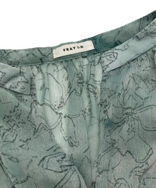 FRAY ID（フレイ アイディー）FRAY ID (フレイ アイディー) ラインアートシャーリングワンピース/フレイ アイディー/FWFO242062 ブルー サイズ:Sの古着・服飾アイテム