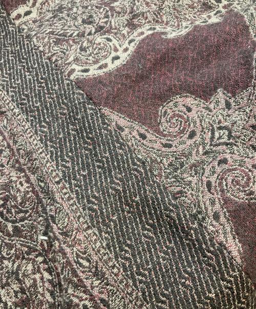 YANTOR（ヤントル）YANTOR (ヤントル) Raisley Jacquard Wool Fall Jacket/ヤントル/Y194CO03/19AW パープル サイズ:Ｍの古着・服飾アイテム