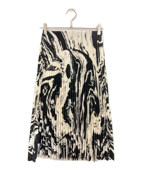marimekko（マリメッコ）marimekko (マリメッコ) MYY MARRAS PLEATS SKIRT/マリメッコ/並行品 ホワイト×ブラック サイズ:XSの古着・服飾アイテム