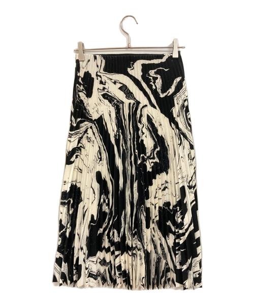 marimekko（マリメッコ）marimekko (マリメッコ) MYY MARRAS PLEATS SKIRT/マリメッコ/並行品 ホワイト×ブラック サイズ:XSの古着・服飾アイテム