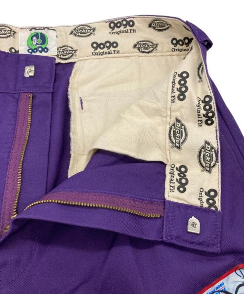 9090（9090）9090 (ナインティナインティ) Dickies (ディッキーズ) ワークパンツ/ナインティナインティ/ディッキーズ パープル サイズ:Ｌの古着・服飾アイテム