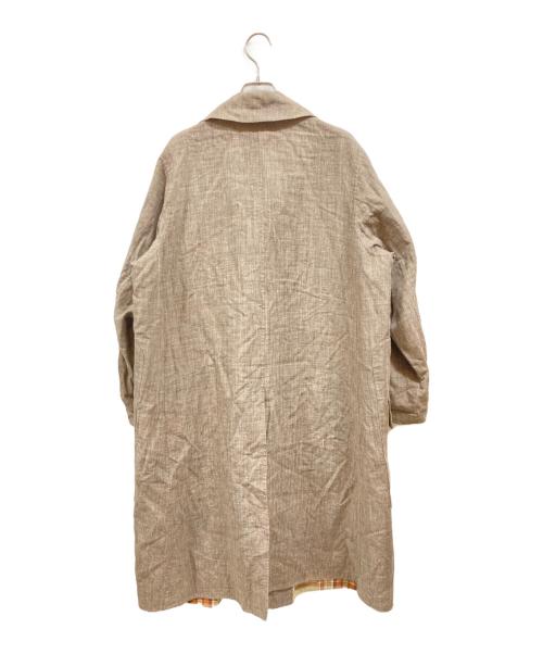GALERIE VIE（ギャルリーヴィー）GALERIE VIE (ギャルリーヴィー) リネンコットンダブルフェイス ステンカラーコート ブラウン サイズ:Sの古着・服飾アイテム