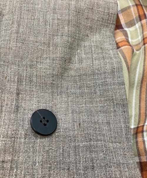 GALERIE VIE（ギャルリーヴィー）GALERIE VIE (ギャルリーヴィー) リネンコットンダブルフェイス ステンカラーコート ブラウン サイズ:Sの古着・服飾アイテム