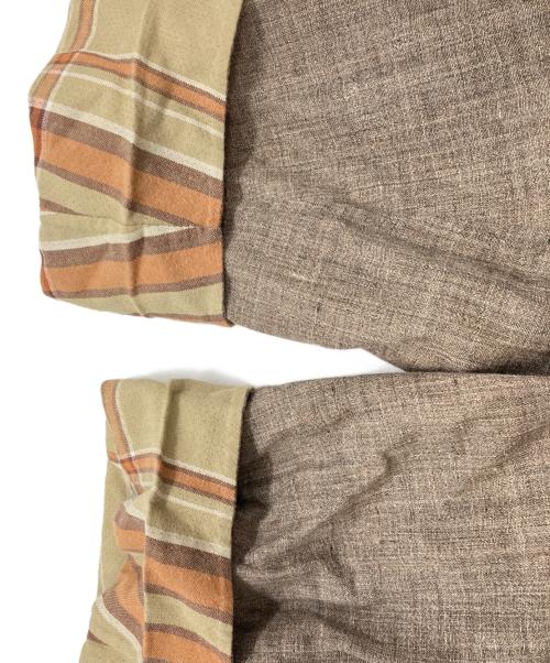 GALERIE VIE（ギャルリーヴィー）GALERIE VIE (ギャルリーヴィー) リネンコットンダブルフェイス ステンカラーコート ブラウン サイズ:Sの古着・服飾アイテム