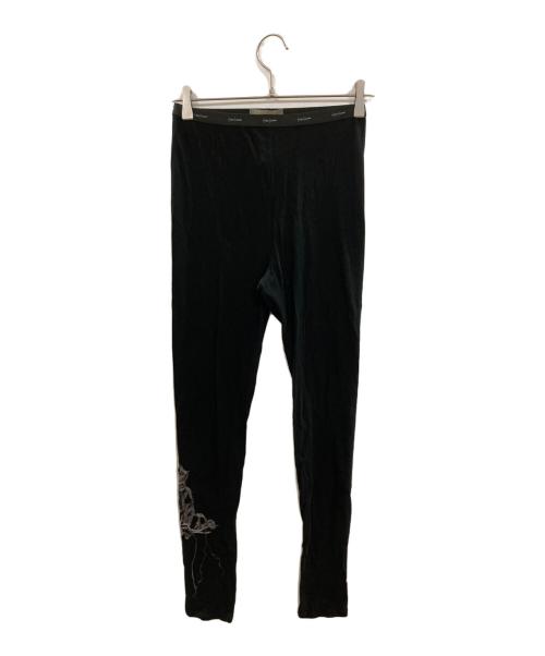 YOHJI YAMAMOTO（ヨウジヤマモト）YOHJI YAMAMOTO (ヨウジヤマモト) 刺繍レギンスパンツ/ヨウジヤマモト/FJ-P13-018 ブラック サイズ:1の古着・服飾アイテム