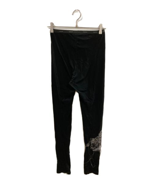 YOHJI YAMAMOTO（ヨウジヤマモト）YOHJI YAMAMOTO (ヨウジヤマモト) 刺繍レギンスパンツ/ヨウジヤマモト/FJ-P13-018 ブラック サイズ:1の古着・服飾アイテム