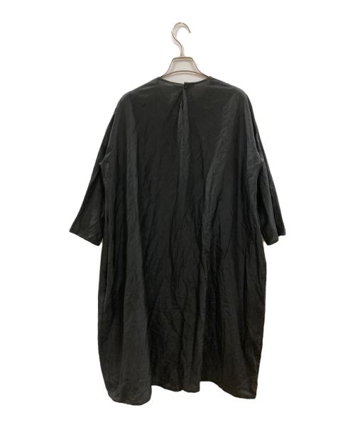 ECOLE DE CURIOSITES（エコール ド キュリオジテ）ECOLE DE CURIOSITES (エコール ド キュリオジテ) シルクコットンブラウスワンピース/エコール ド キュリオジテ ブラック サイズ:XSの古着・服飾アイテム