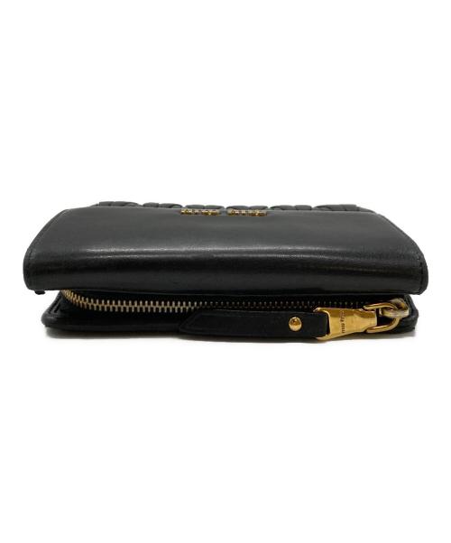 MIU MIU（ミュウミュウ）MIU MIU (ミュウミュウ) マテラッセ 三つ折り 財布/ミュウミュウ ブラックの古着・服飾アイテム