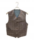 45Rフォーティファイブ・アール）の古着「撚杢コットンツイードの908 4ポケットベスト/フォーティファイブ・アール/80710072」｜ブラウン