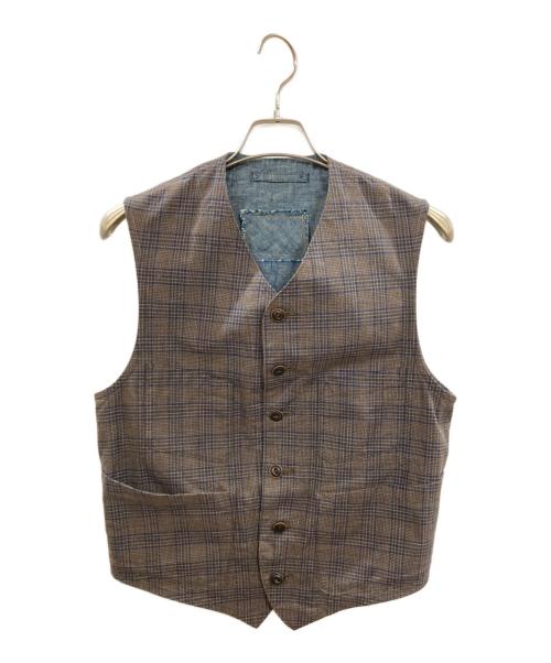 45R（フォーティファイブ・アール）45R (フォーティファイブ・アール) 撚杢コットンツイードの908 4ポケットベスト/フォーティファイブ・アール/80710072 ブラウン サイズ:3の古着・服飾アイテム