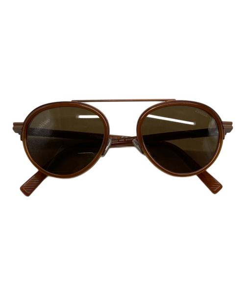 ZEGNA（ゼニア）ZEGNA (ゼニア) Orizzonte II ラウンドフレーム サングラス/ゼニア/EZ0242 45E ブラウン サイズ:51□21 145の古着・服飾アイテム