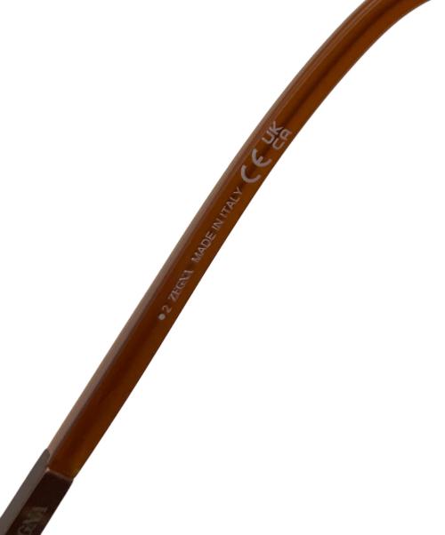 ZEGNA（ゼニア）ZEGNA (ゼニア) Orizzonte II ラウンドフレーム サングラス/ゼニア/EZ0242 45E ブラウン サイズ:51□21 145の古着・服飾アイテム