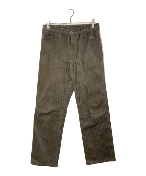 RRL（ダブルアールエル）RRL (ダブルアールエル) Striped Jaspe Twill Field Trouser/ストライプド ジャスペ ツイル フィールド パンツ ブラウン サイズ:30/30の古着・服飾アイテム