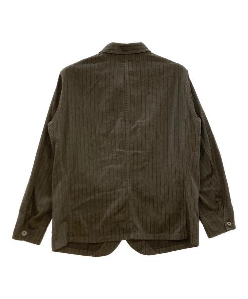 RRL（ダブルアールエル）RRL (ダブルアールエル) Striped Jaspe Twill Jacket ブラウン サイズ:Ｌの古着・服飾アイテム
