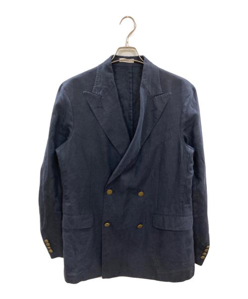 BOGLIOLI（ボリオリ）BOGLIOLI (ボリオリ) リネンダブルジャケット/DOVER/ボリオリ/W4702EW ネイビー サイズ:Ｌの古着・服飾アイテム