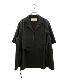 STUDIOUS（ステュディオス）の古着「Open Collar Shirt/ステュディオス/123401001」｜ブラック